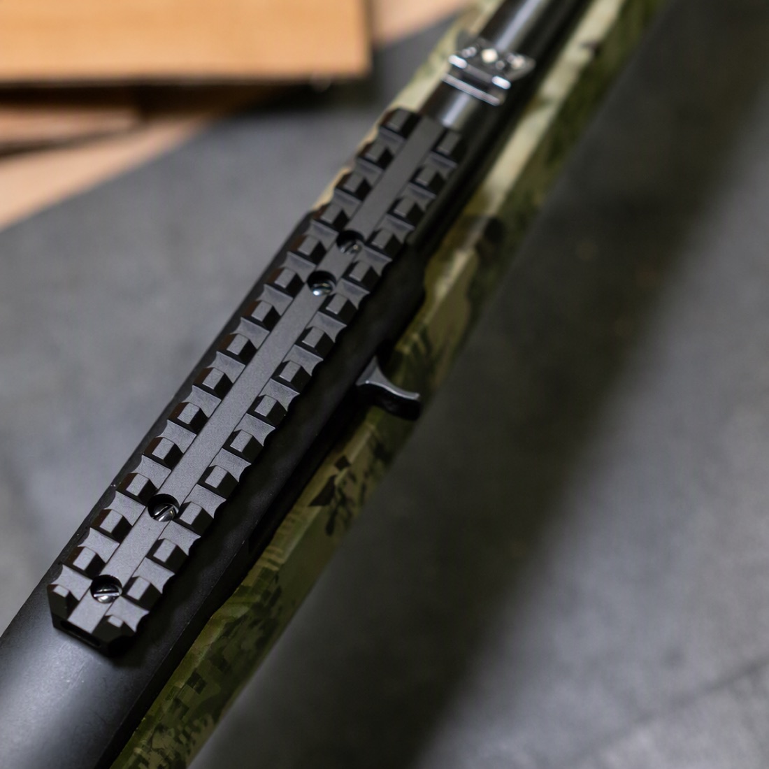 Ruger 10/22 Extended 14 Slot Picatinny Rail Mount with Level Bubble