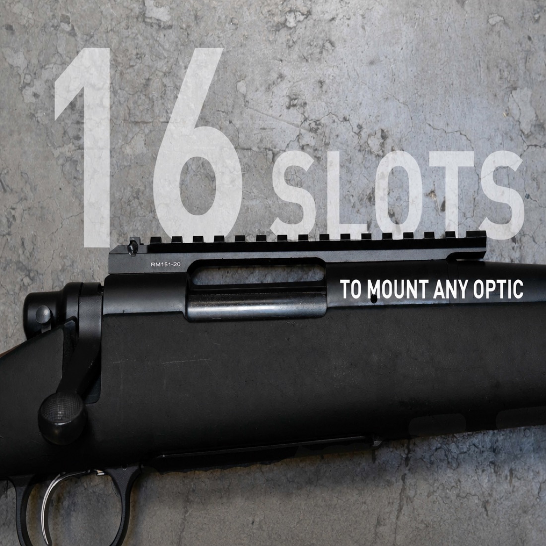 Remington 700 Short Action 17-Slot Rail with Level