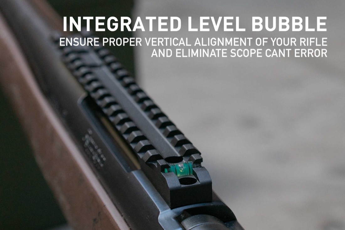 Remington 700 Long Action 17-Slot Rail with Level