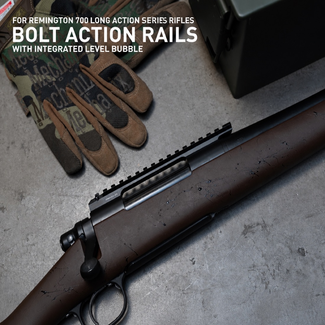 Remington 700 Long Action 17-Slot Rail with Level