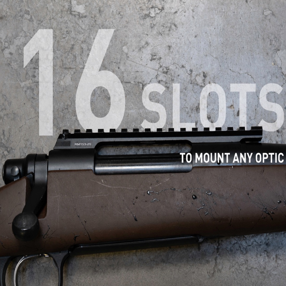 Remington 700 Long Action 17-Slot Rail with Level