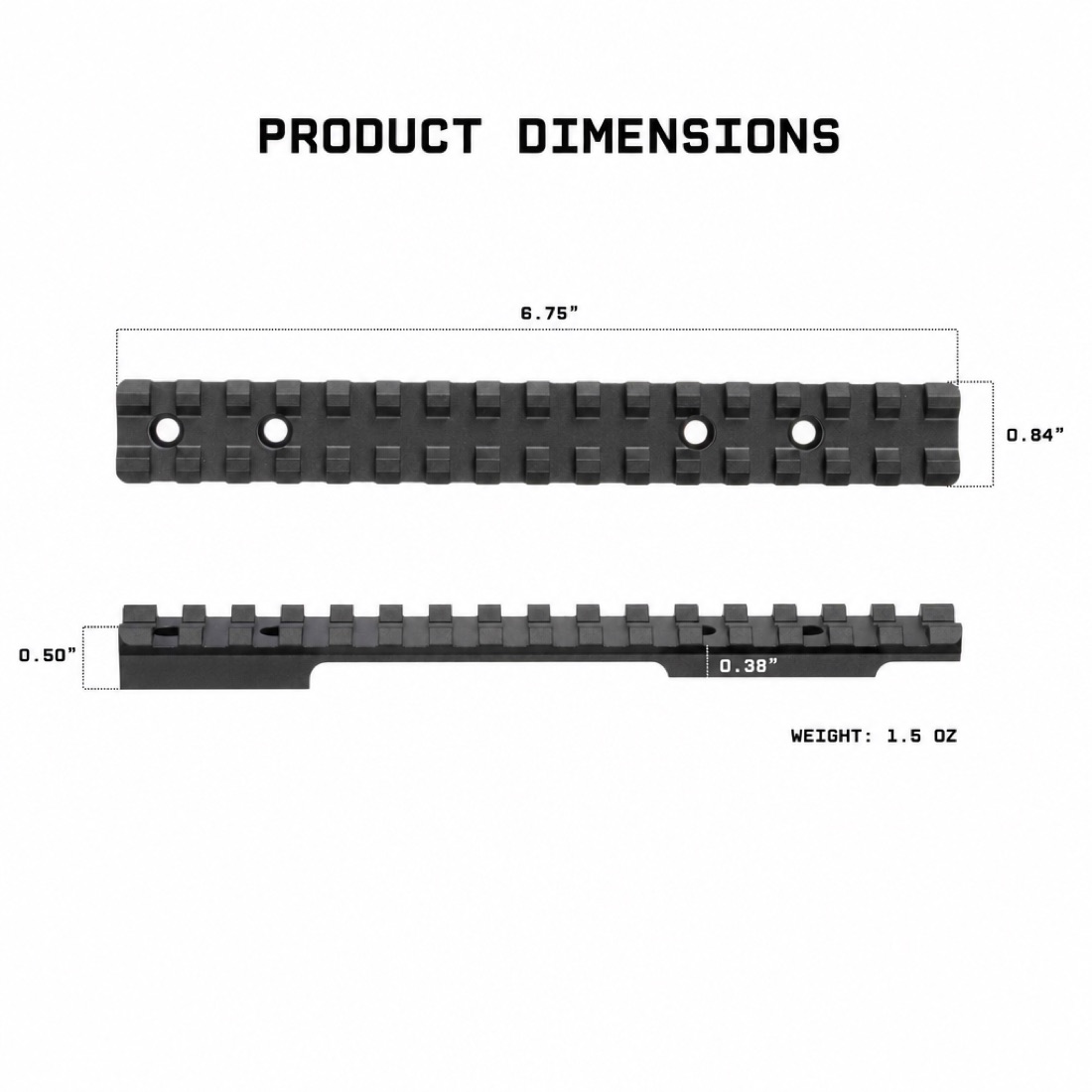 Winchester XPR Picatinny Rail Mount – Short Action 0 MOA