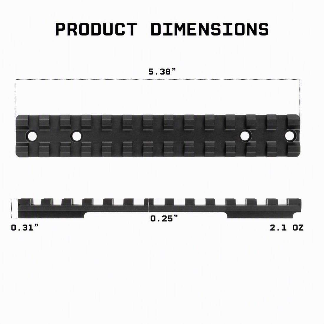 Picatinny Rail Mount for Tikka T3 and T3x Rifle Platforms
