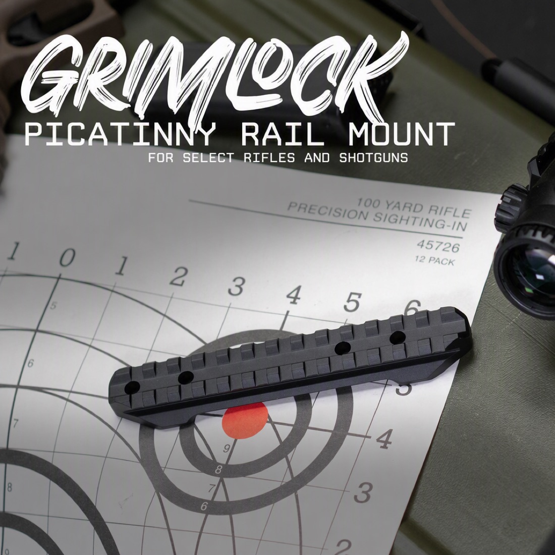 Grimlock Ruger 10/22 Picatinny Rail Mount for Scopes and Optics