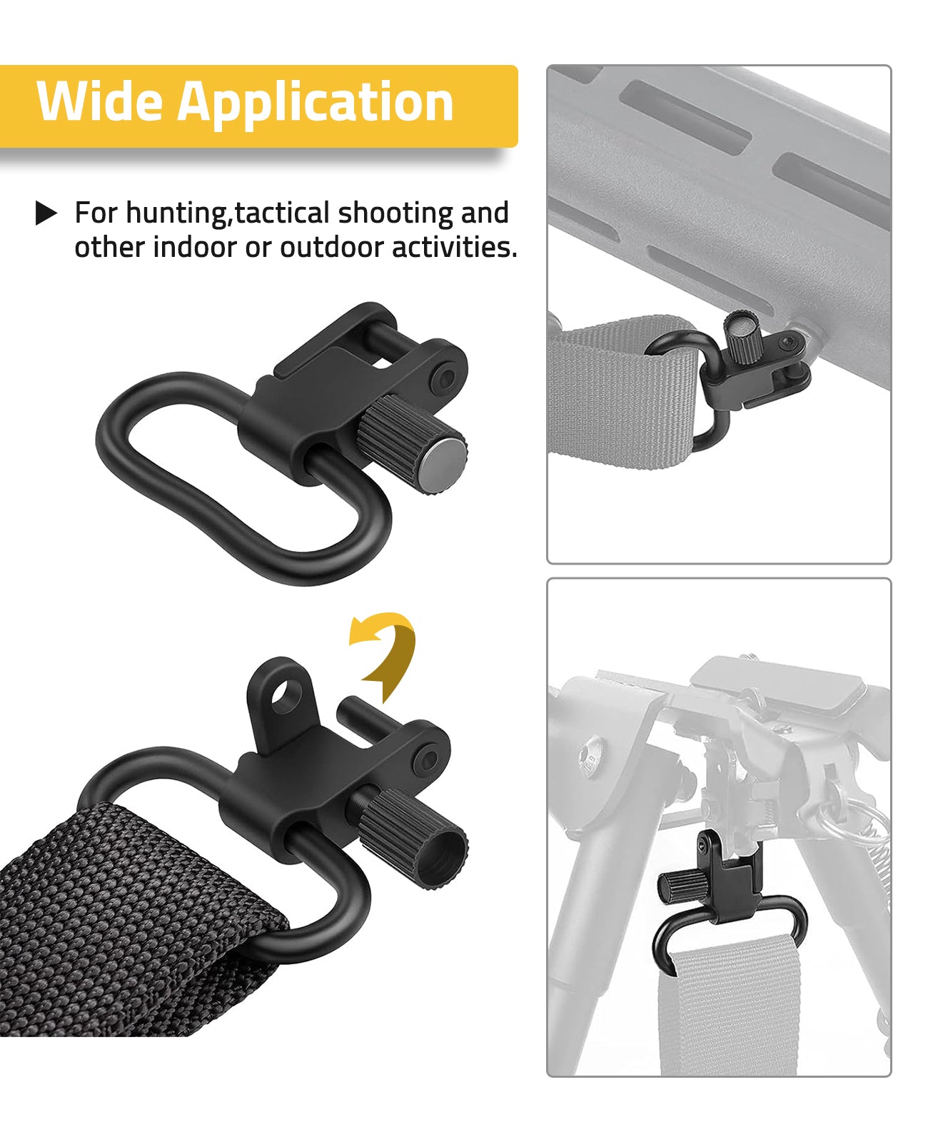 1.25 inches Sling Swivel Quick Attach/Release Sling Swivels