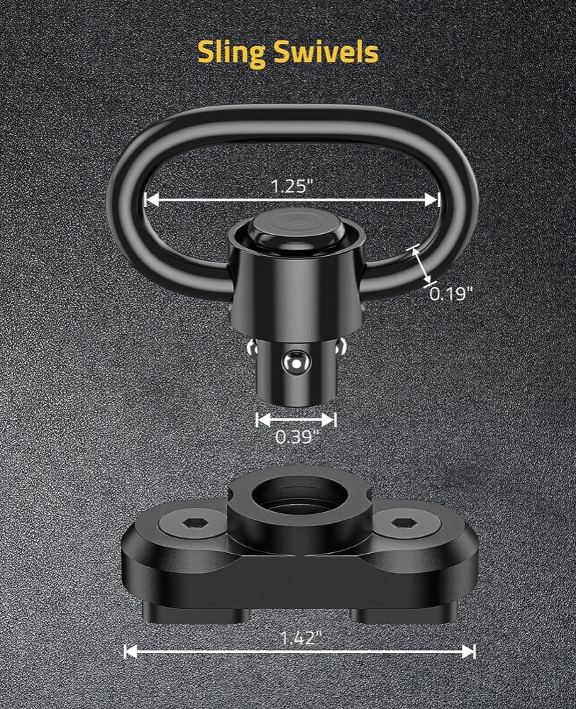 1.25″ Sling Swivel 2-Pack for Two Point Sling