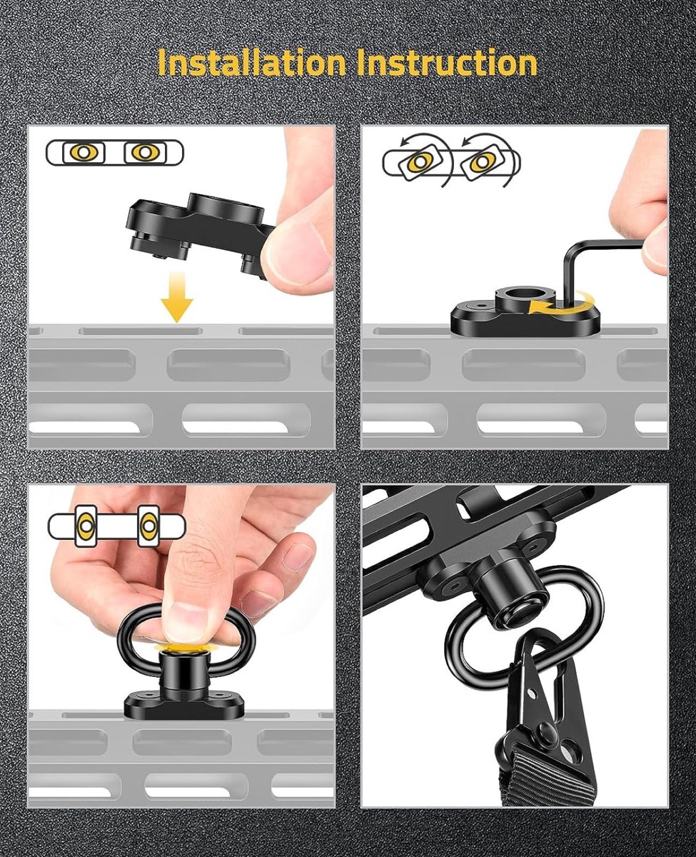 1.25″ Sling Swivel 2-Pack for Two Point Sling