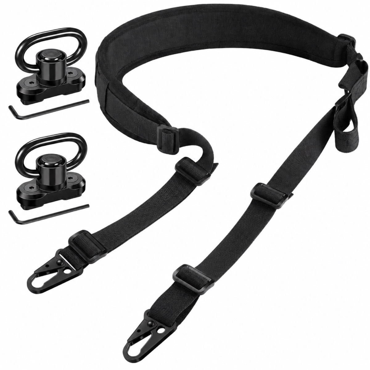 Two Point Sling Quick Adjust Rifle Sling 2-Pack Gun Swivels