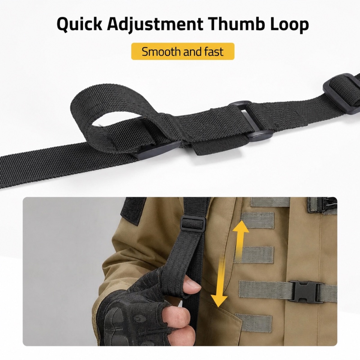 Two Point Sling Quick Adjust Rifle Sling 2-Pack Gun Swivels