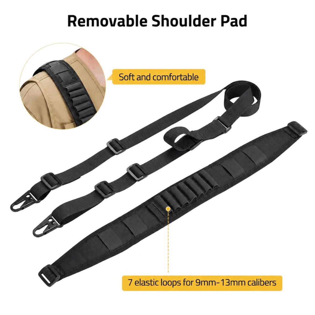 Two Point Sling Quick Adjust Rifle Sling 2-Pack Gun Swivels