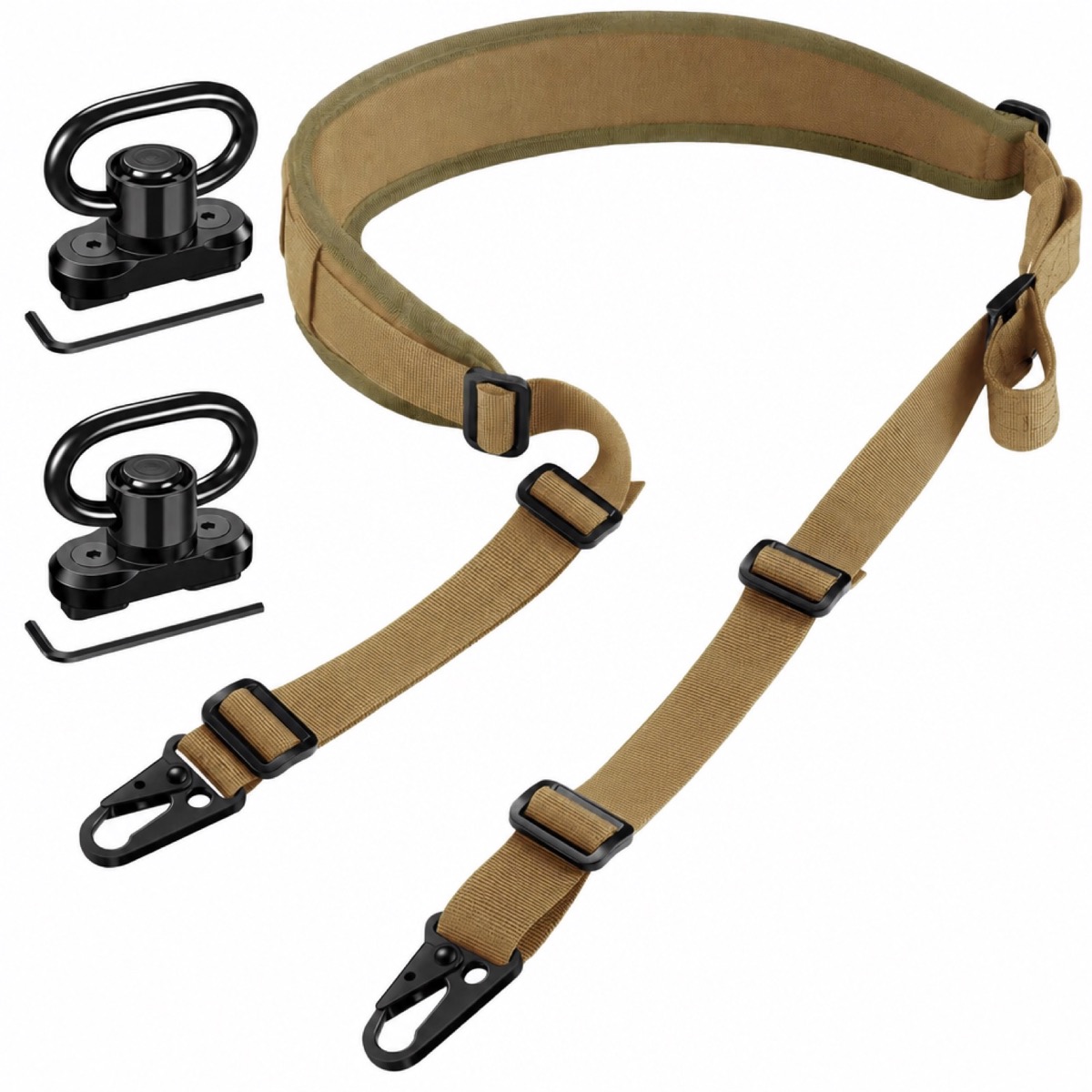 Two Point Sling Quick Adjust Rifle Sling 2-Pack Gun Swivels